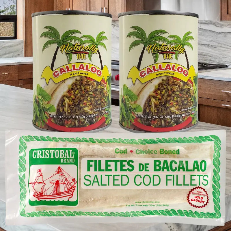 callaloo in salt water brine cristobal cod fish fillet jamaica place Best Caribbean Products Wholesale Store